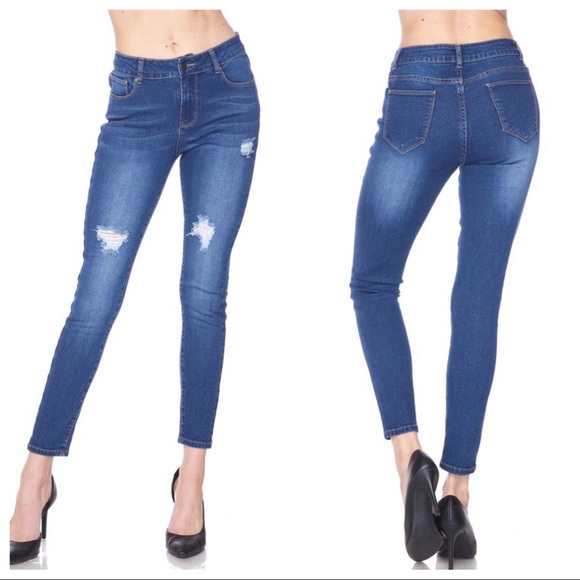 #25 BEST FITTING SLIGHTLY RIPPED SKINNY JEANS - Picture 5 of 8